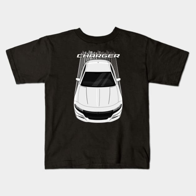 Dodge Charger 2015-2021 - White Knuckle Kids T-Shirt by V8social